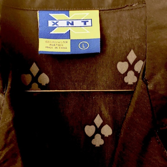 Xnt Men's Las Vegas Card Shirt, Black - Picture 4 of 5